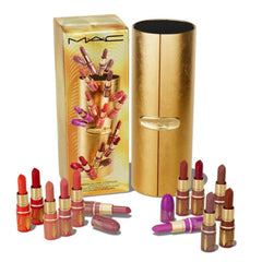 MAC Chicas Doradas cofre Lustreglass: regalo colección tamaño viaje.