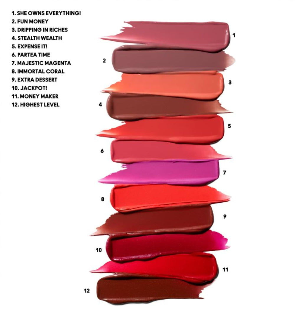 Conjunto de 12 minis Lustreglass MAC, colección de temporada para lucir labios.