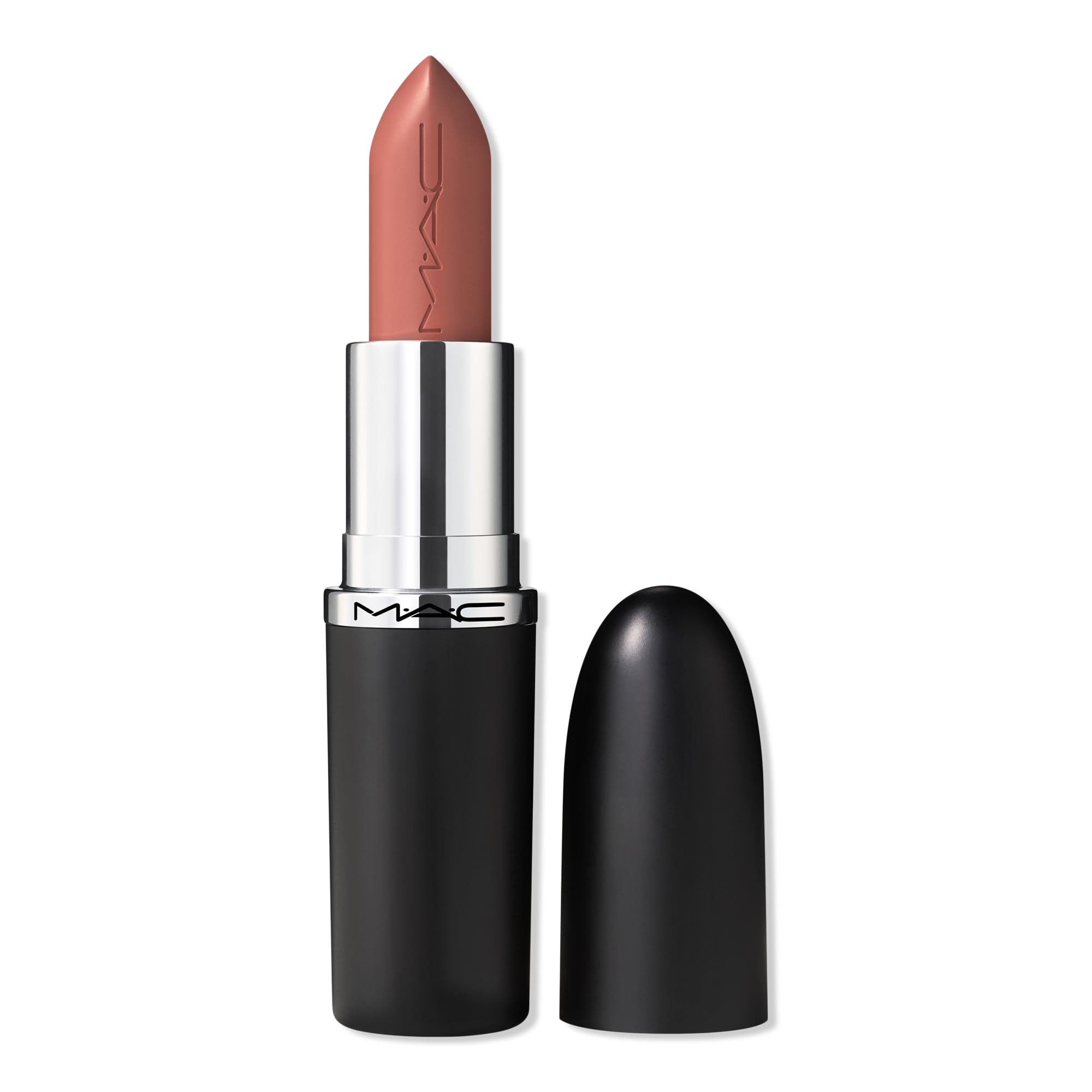 MAC M·A·Cximal labial satinado Blankety en envase, tono suave para diario.