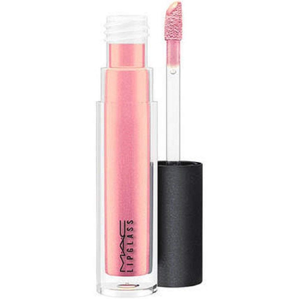 MAC Lipglass Nymphette, brillo labial translúcido para un look suave y cómodo durante el día.