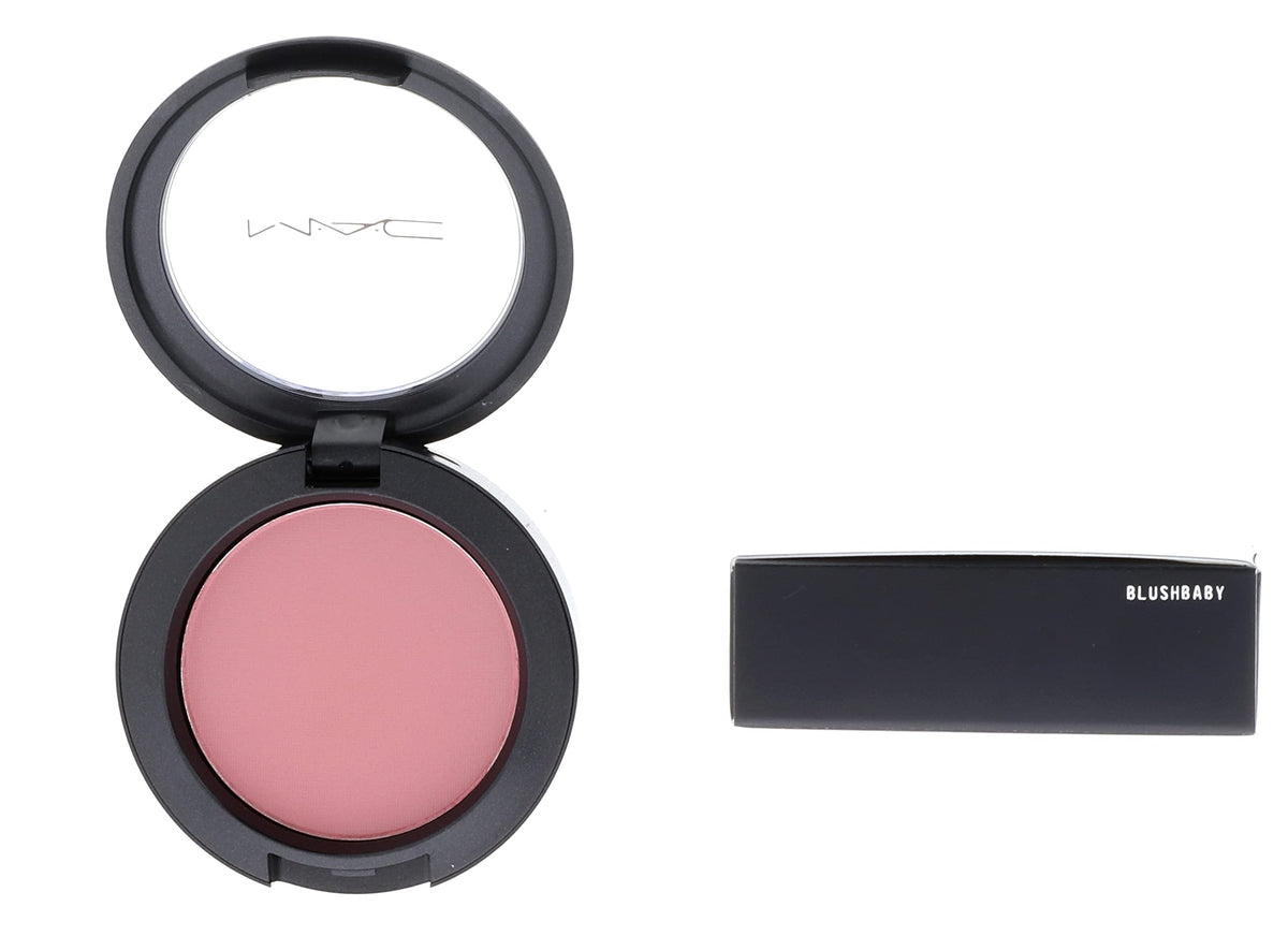 MAC Polvo Blushbaby en empaque compacto para retoques en cualquier lugar.