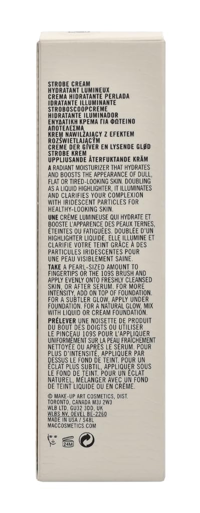 MAC Strobe Cream Pink Lite: toque final radiante para un look diario.