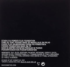 MAC Studio Fix Polvo Base NC30 durante la aplicación en piel, cobertura modulable