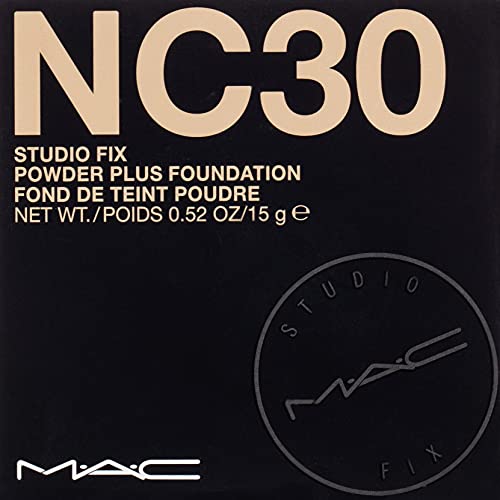 MAC Studio Fix Polvo Base NC30 en estuche compacto, aplicación rápida y práctica