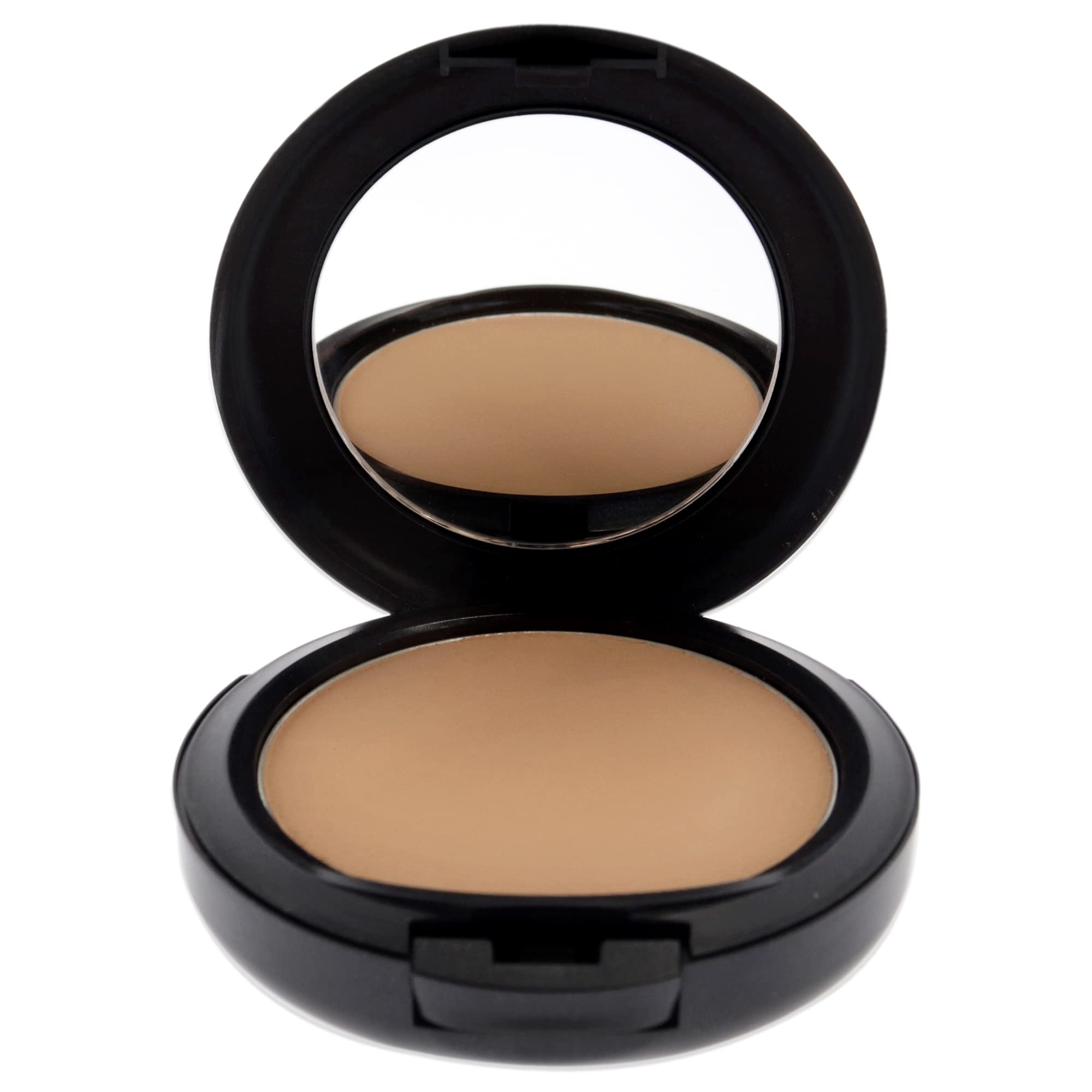 MAC Studio Fix Polvo Base NC40 aplicación con brocha para acabado uniforme.