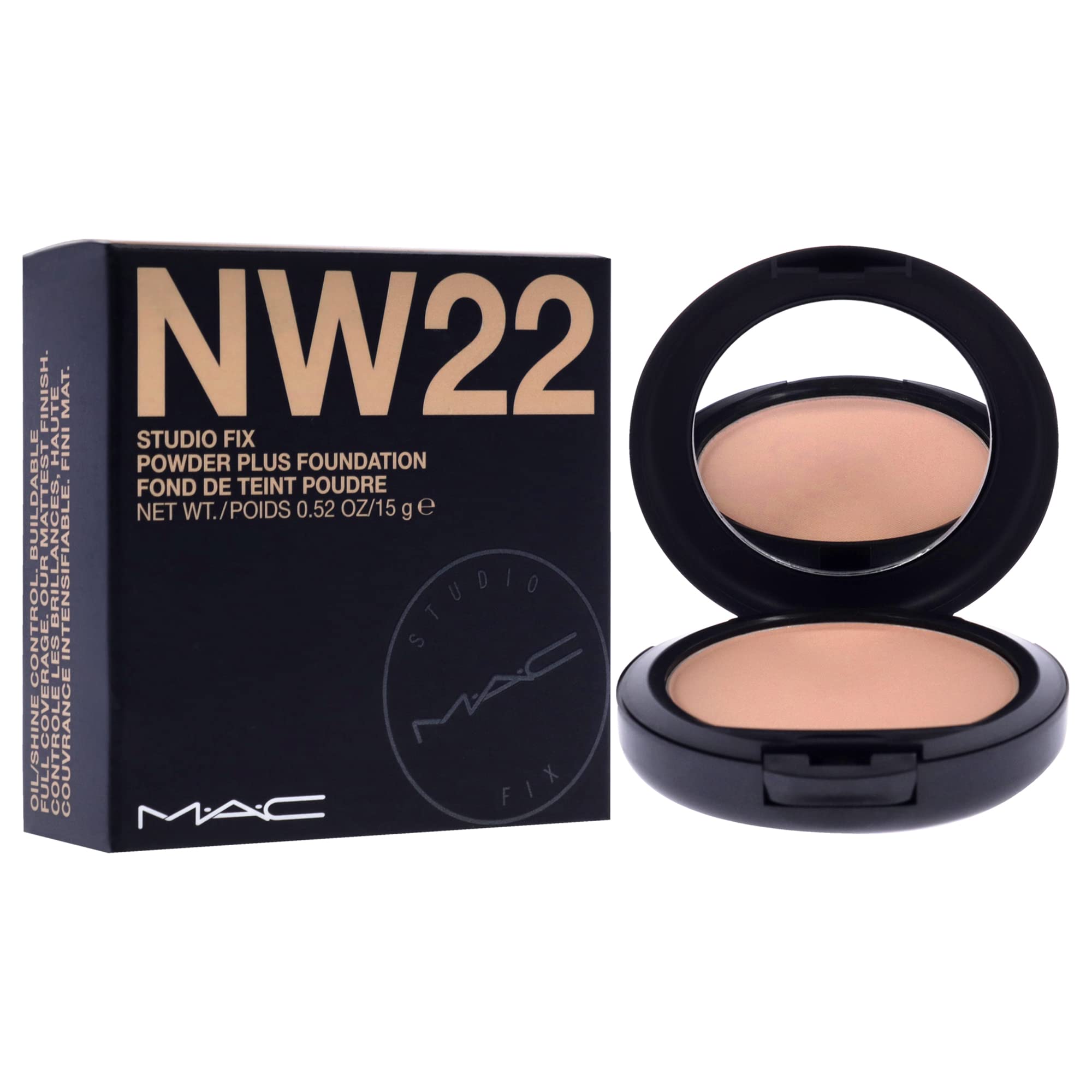 MAC Studio Fix Poudre Compact : emballage compact pratique pour les retouches.