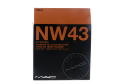 MAC Studio Fix Poudre Fond de Teint NW43 application rapide pour teint uniforme.