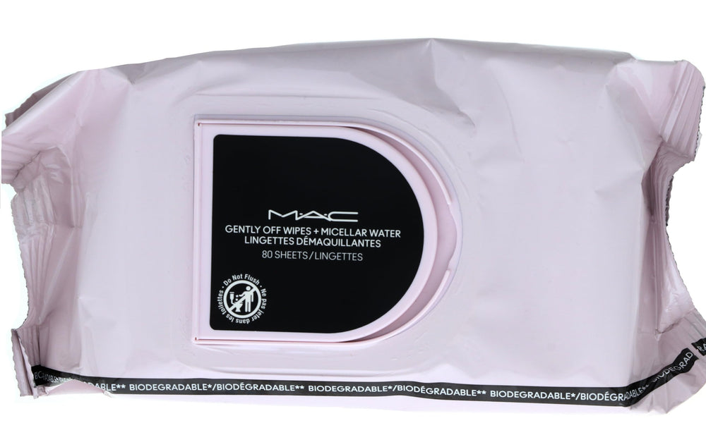 MAC Toallitas Desmaquillantes con Agua Micelar, uso diario para piel fresca.
