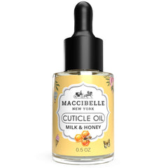 Aceite para cutículas de Maccibelle con gotero para hidratación suave.