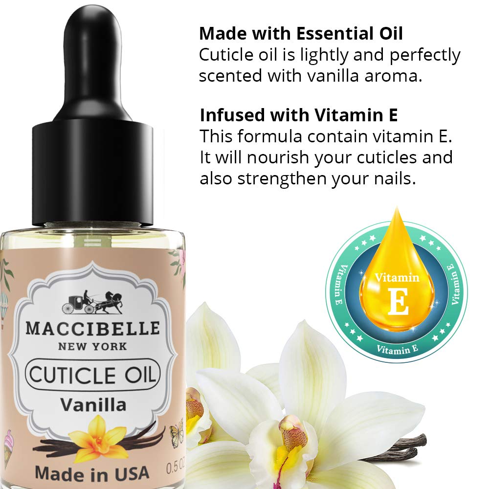 Maccibelle Aceite de cutículas en frasco de vidrio para aplicación higiénica