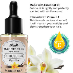 Maccibelle Aceite de cutículas en frasco de vidrio para aplicación higiénica