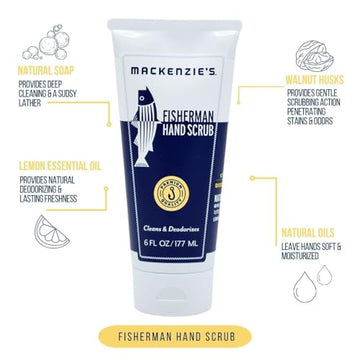 MacKenzie's Fisherman Hand Scrub: cáscara de nuez exfoliante para grasa difícil.
