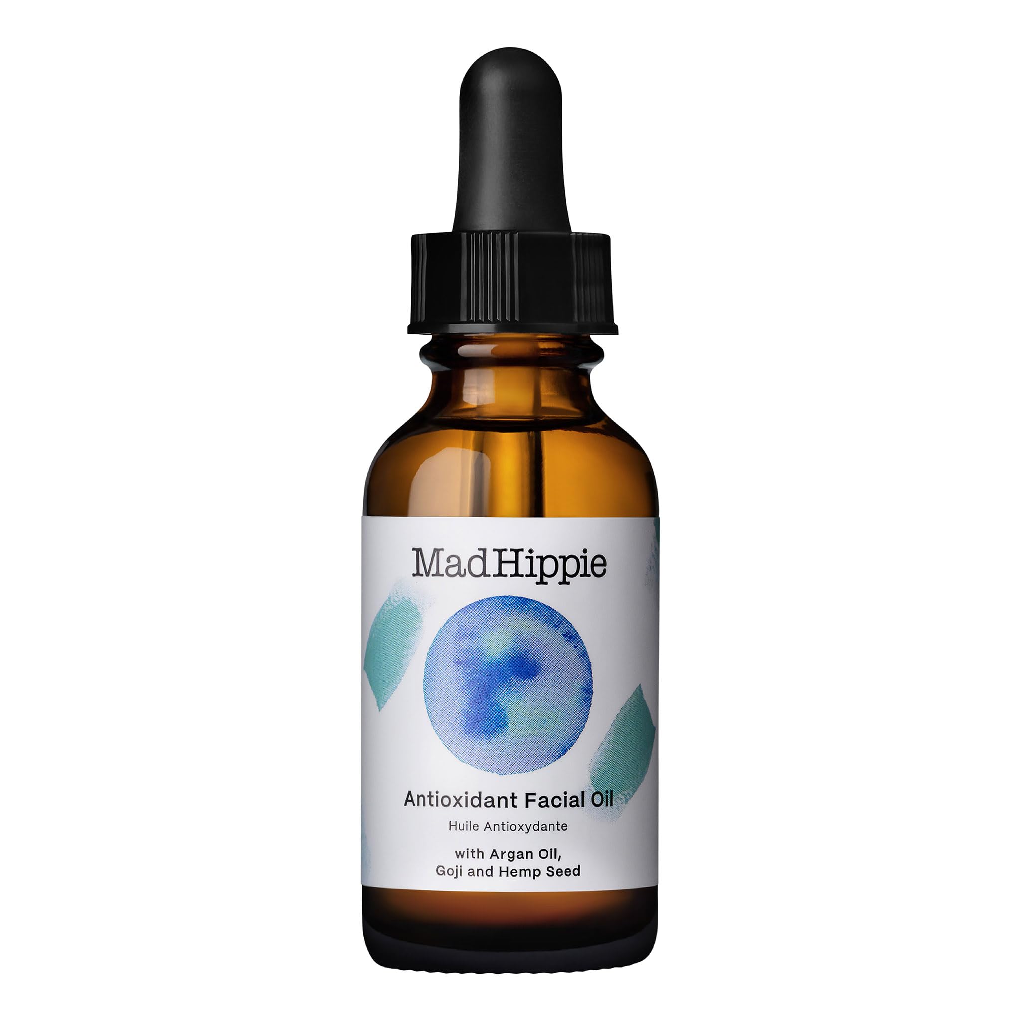 Aceite facial antioxidante de Mad Hippie con argán orgánico para piel suave y nutrida.