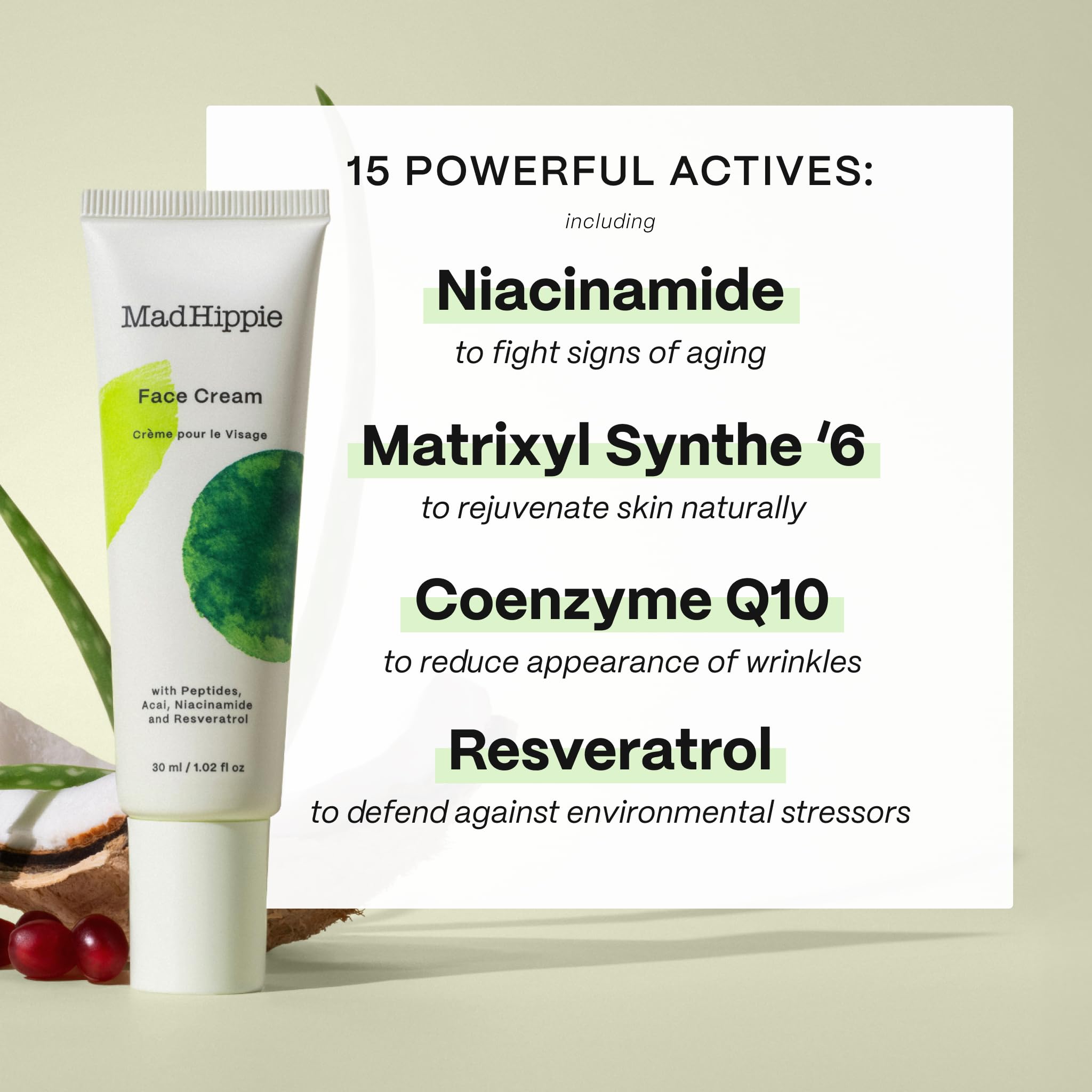 Huile de jojoba biologique de Mad Hippie nourrissant et protégeant la peau.