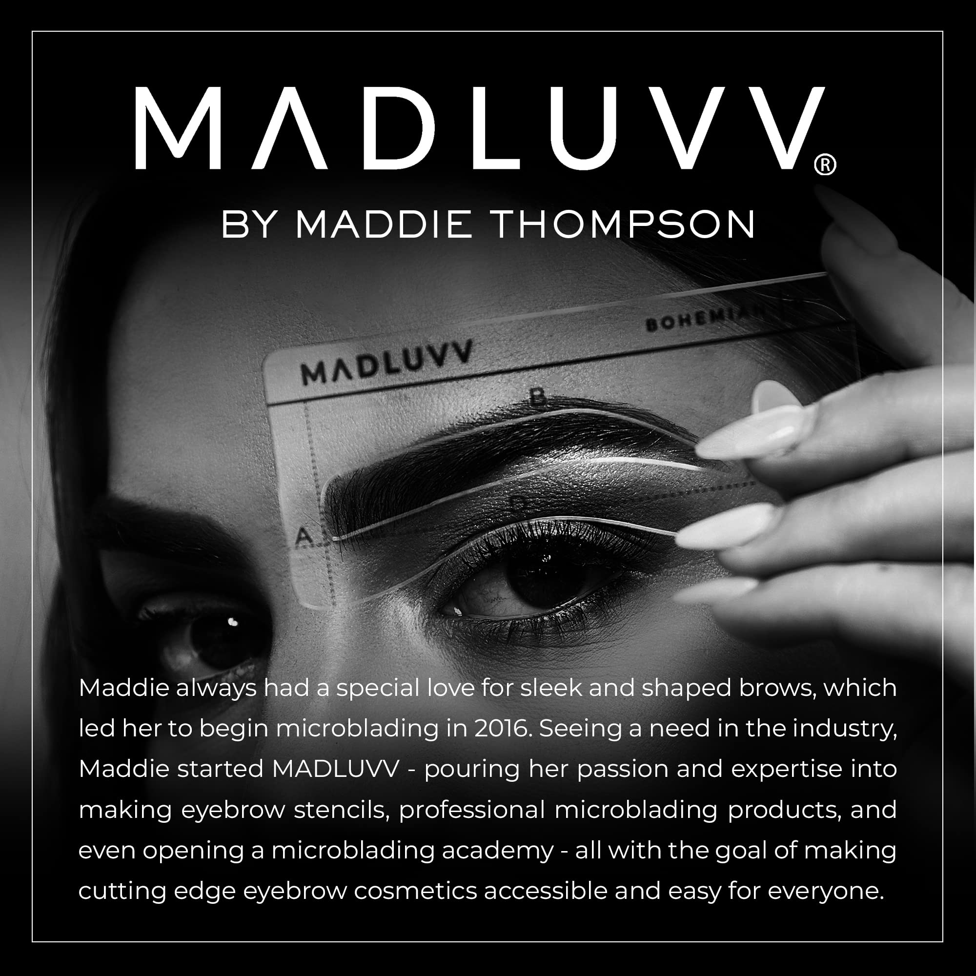 MADLUVV Brow Stamp acabado mate y natural.