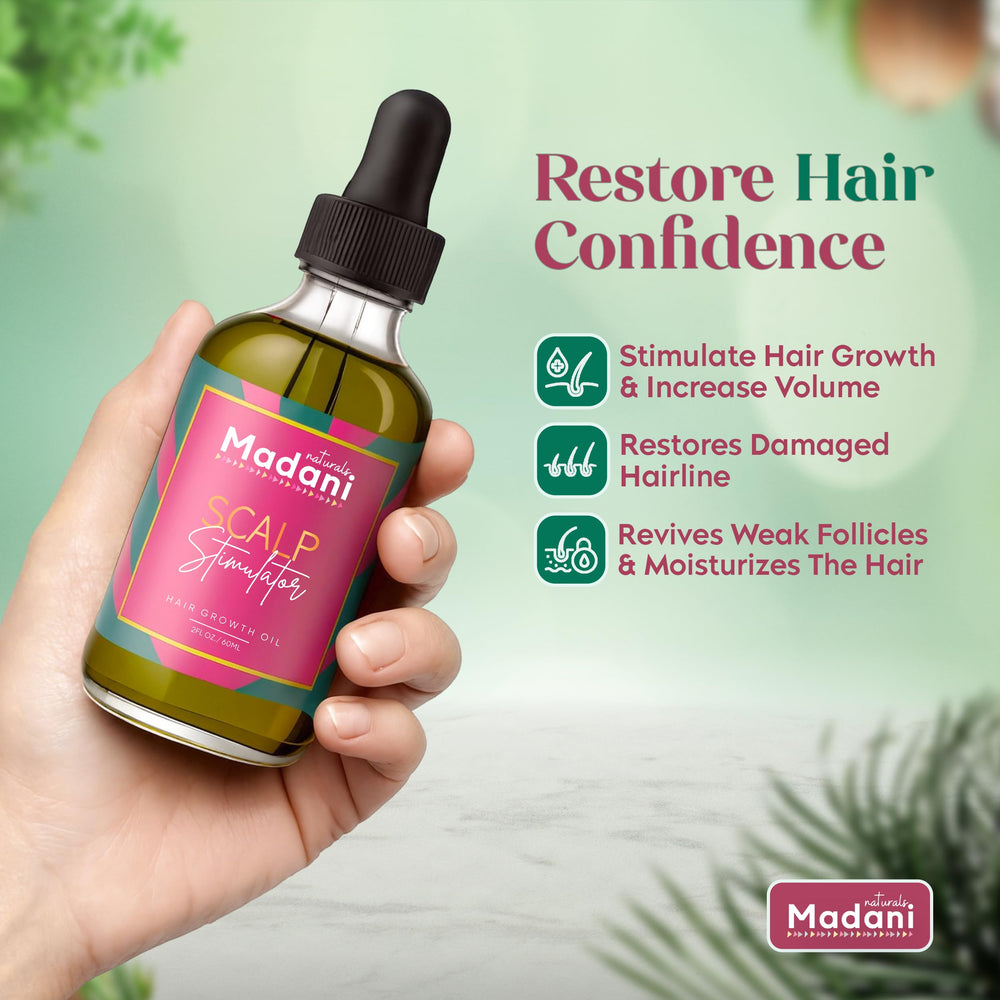 Madani Naturals Aplicación del Aceite: facilita masaje capilar para mayor absorción