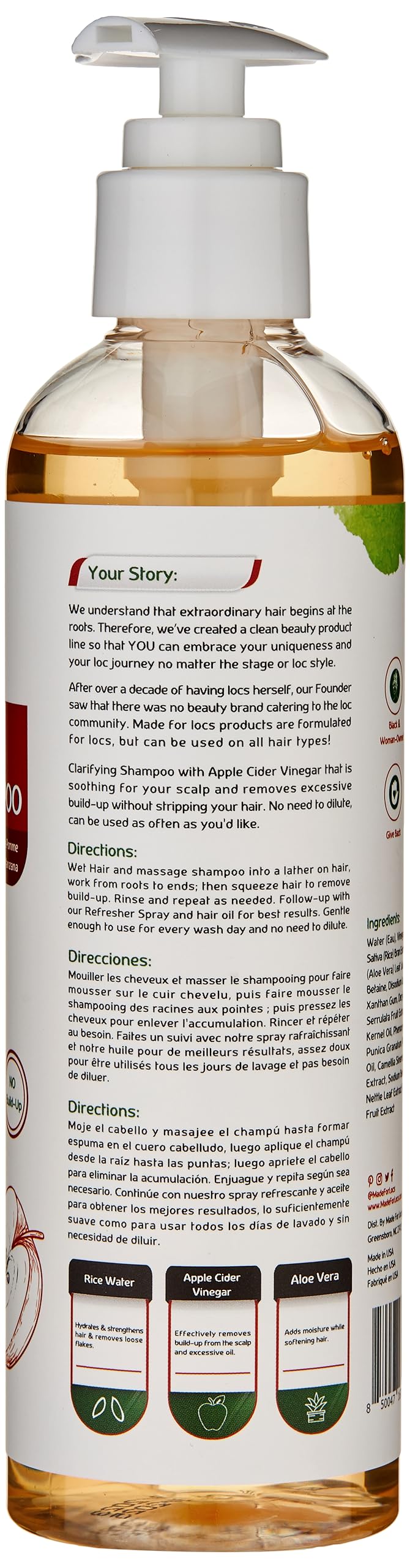 Lush foam from Made For Locs shampoo shows gentle cleansing and loc protection