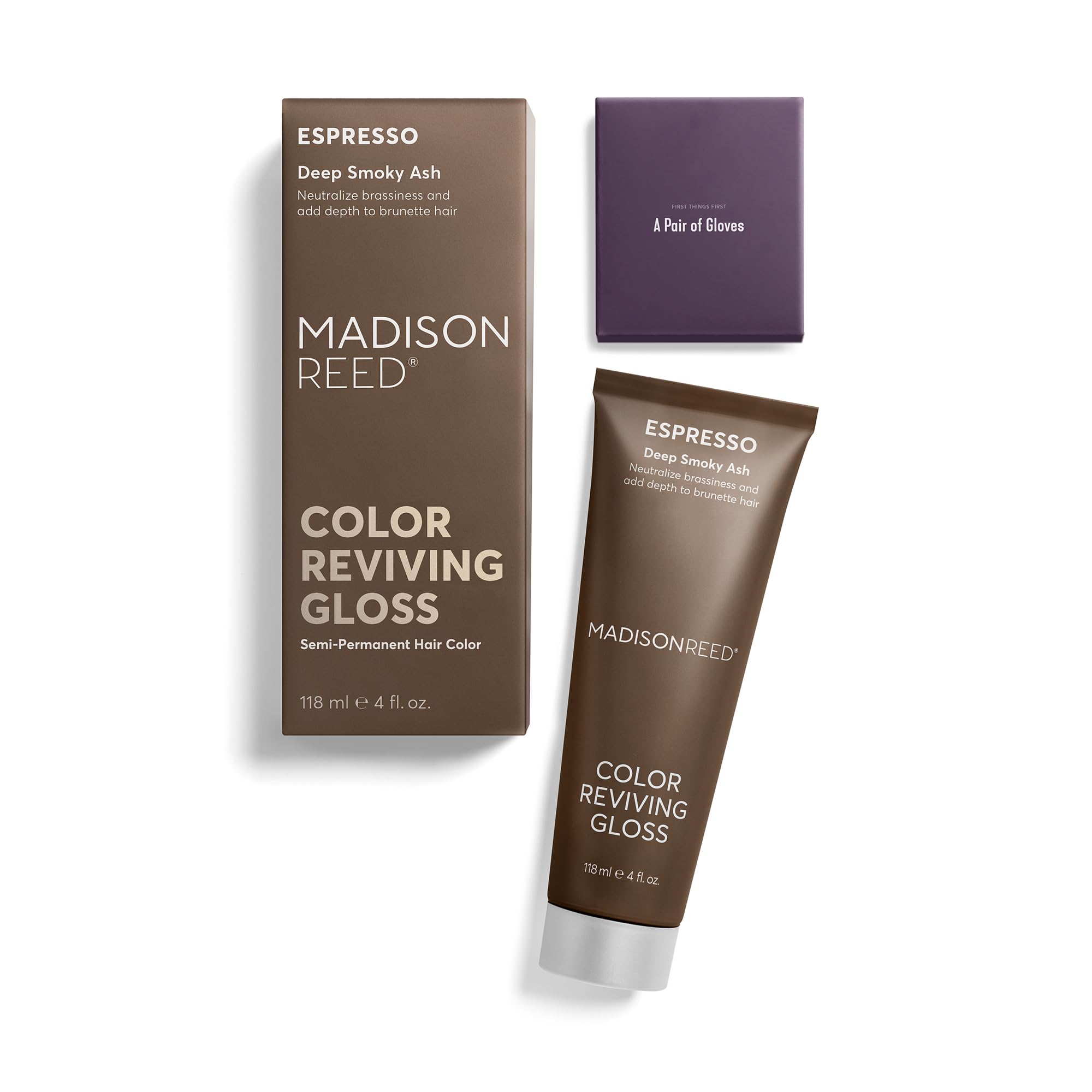 Madison Reed Brillo Revivificador de Color Espresso, aplicación en medios para brillo suave