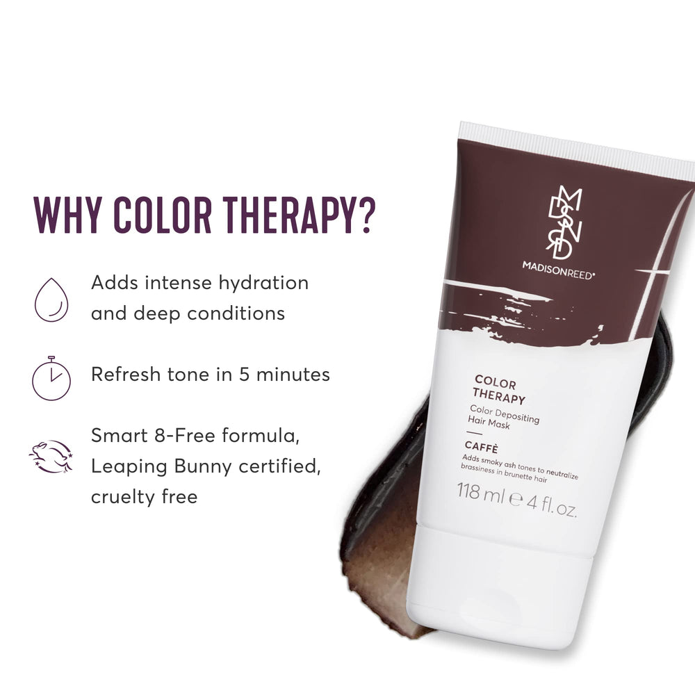 Madison Reed Color Therapy Caffé: aplicación de 5 minutos en la ducha para tono rápido.