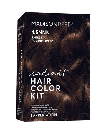 Kit de Madison Reed coloracion radiante en caja para teñir canas en casa