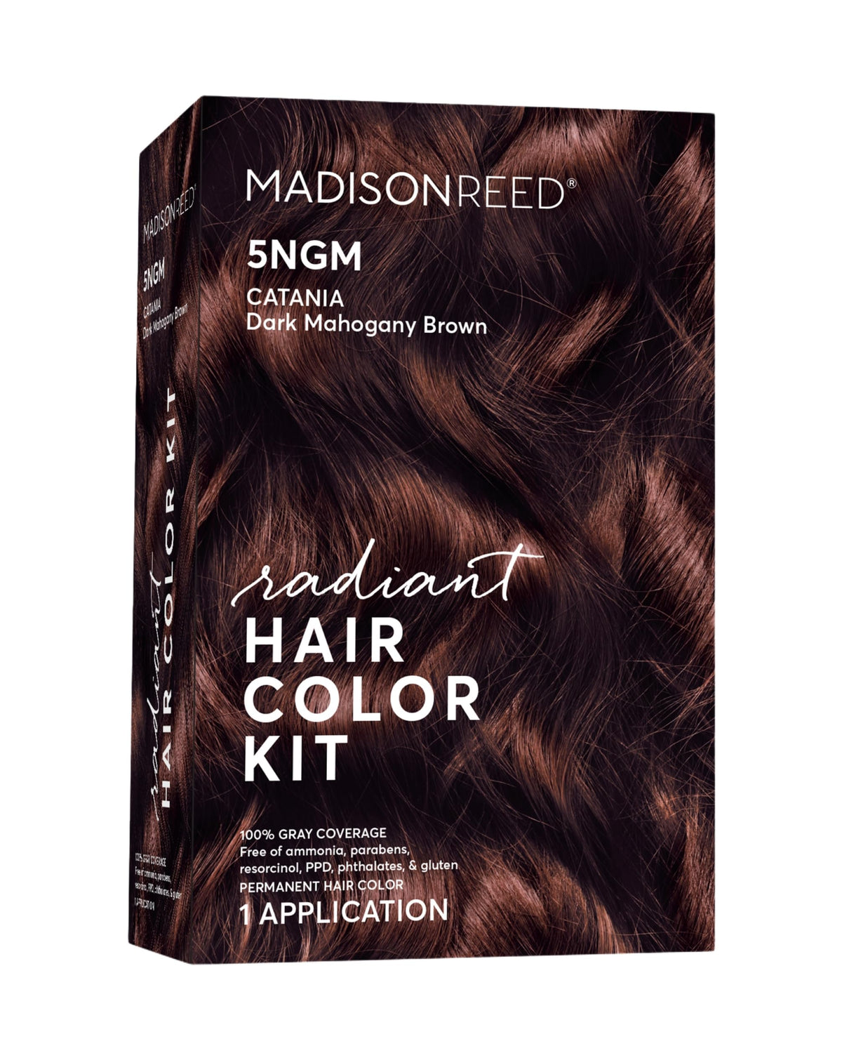 Kit Madison Reed couleur cannelle foncée brun mahogany doré pour reflets naturels.