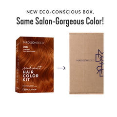Crema colorante Madison Reed Radiant para un color intenso y uniforme.