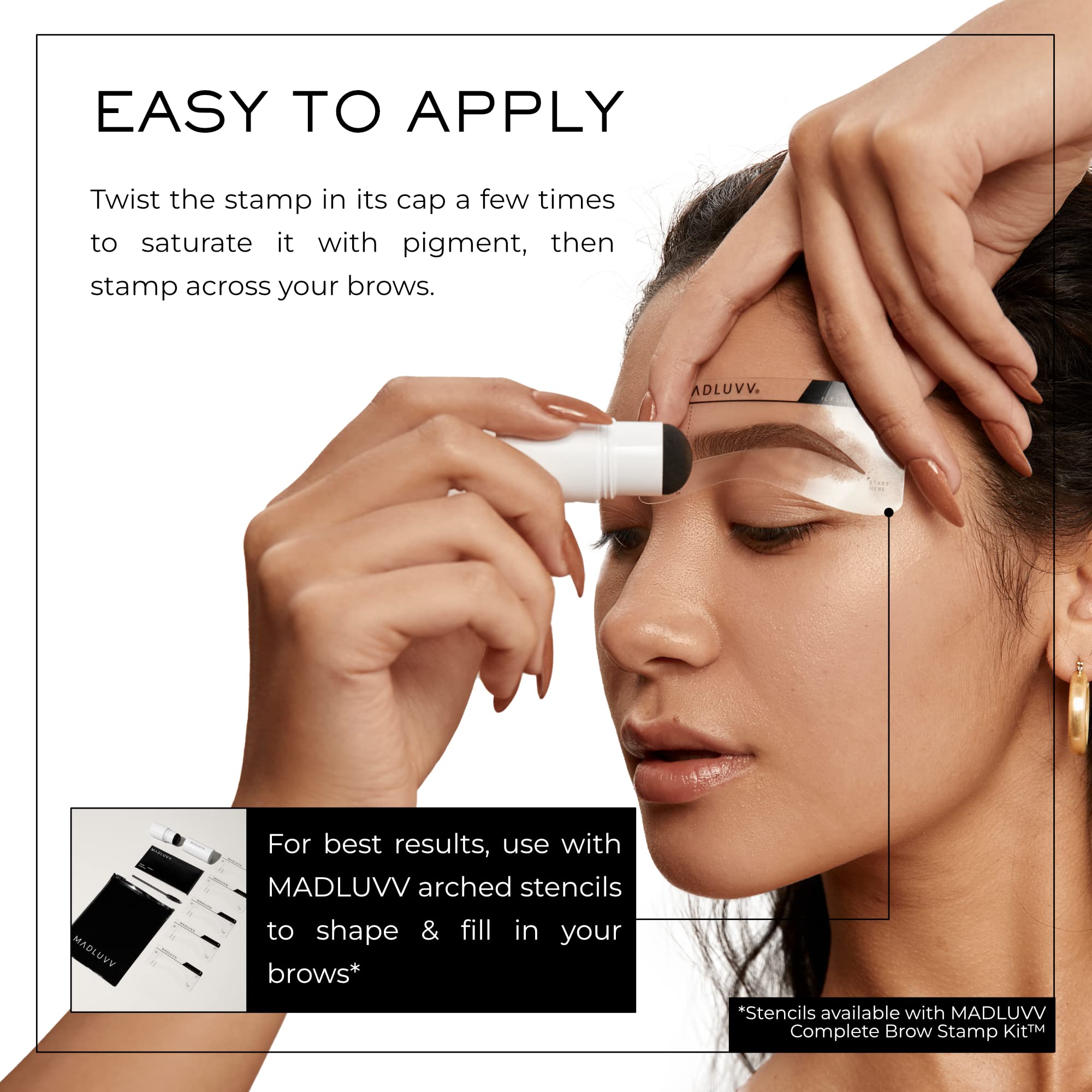 MADLUVV Brow Stamp cobertura de canas en cabello y cejas.