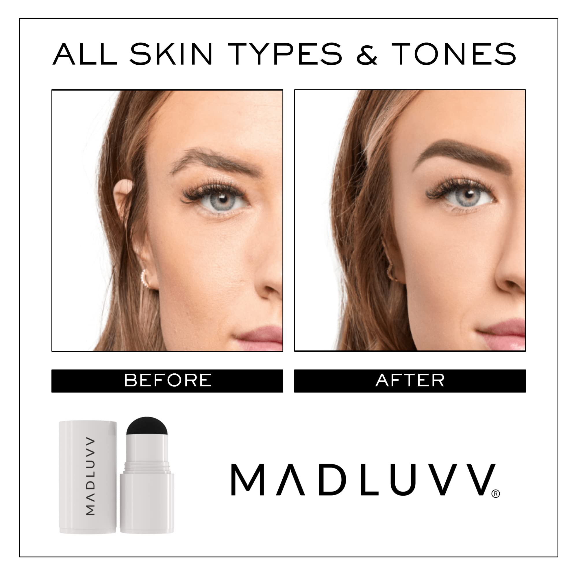 MADLUVV Brow Stamp - relleno de línea de cabello y canas para uniformidad.