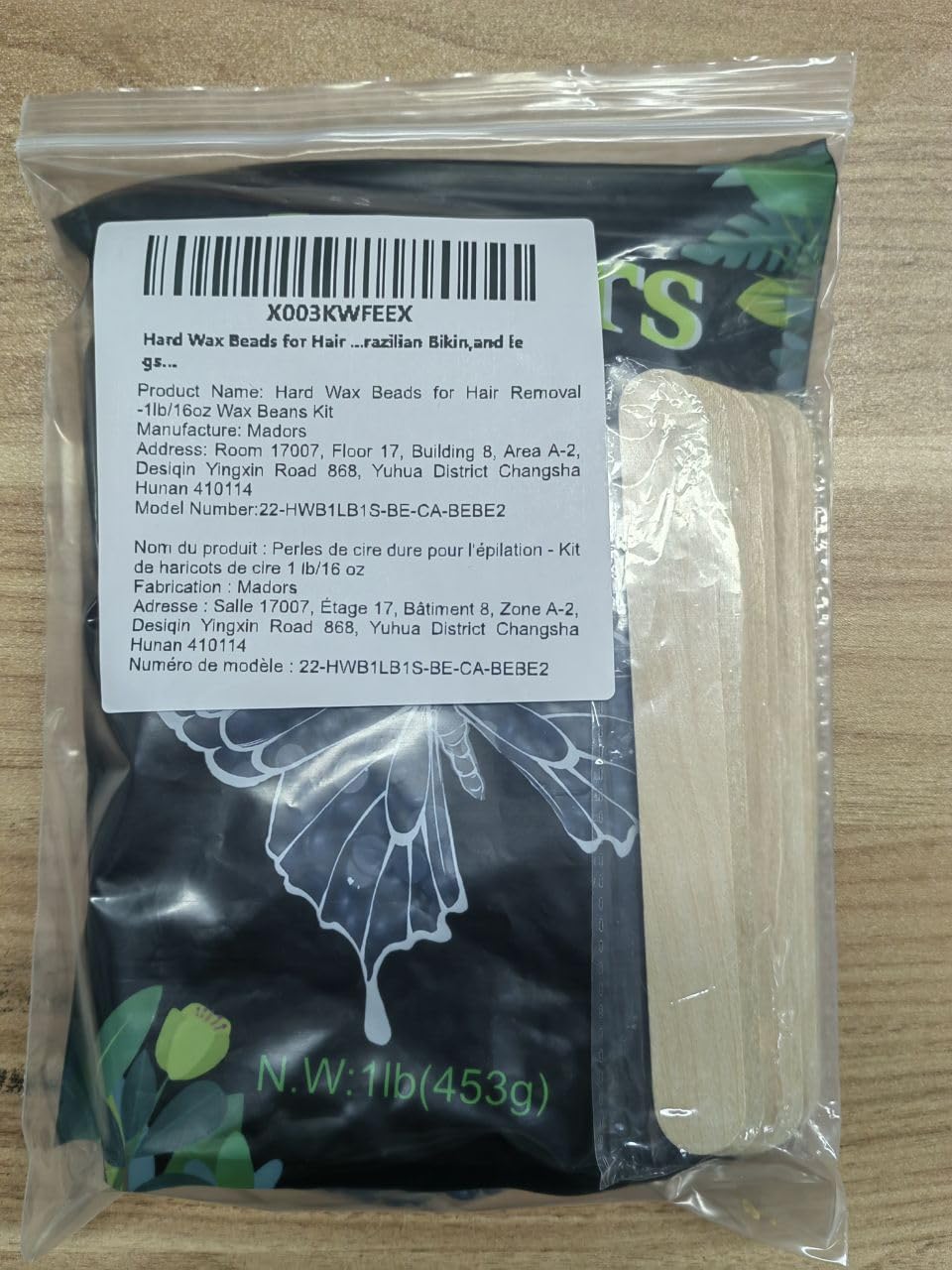 Madors envase de 1 lb de cera dura, almacenamiento sencillo y práctico