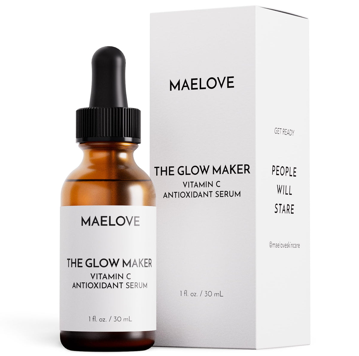 MAELOVE iluminador con vitamina C en botella de 30 ml
