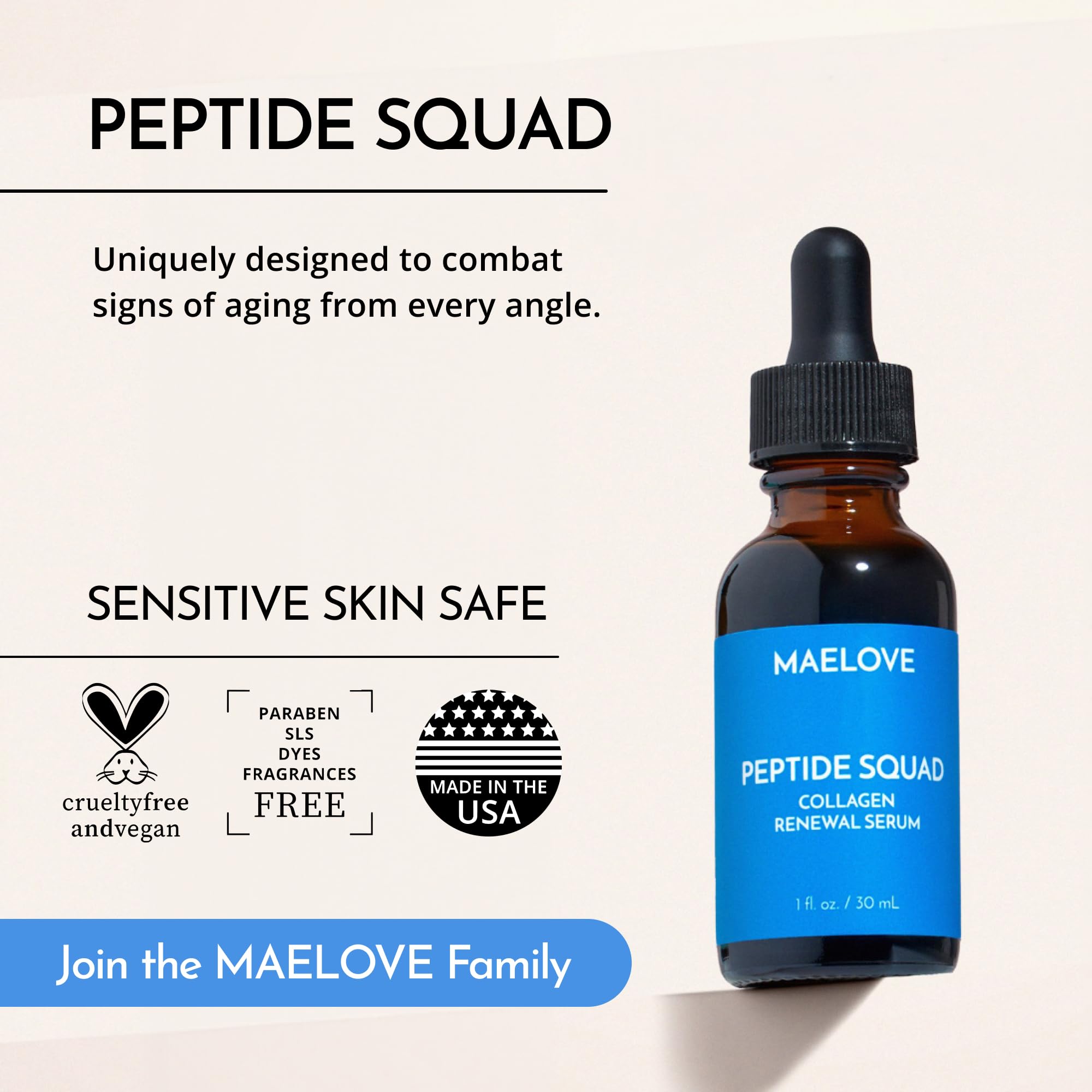 MAELOVE efecto antiarrugas con elasticidad mejorada y brillo saludable.