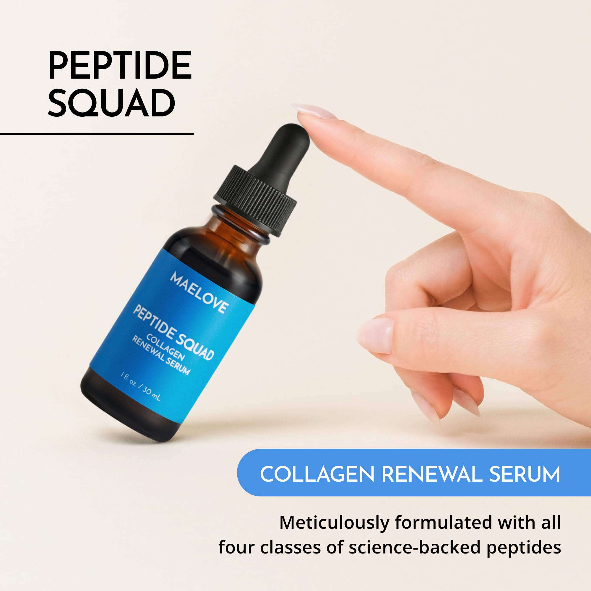 MAELOVE serum con Argireline y Matrixyl 3000 reduce visiblemente las arrugas.