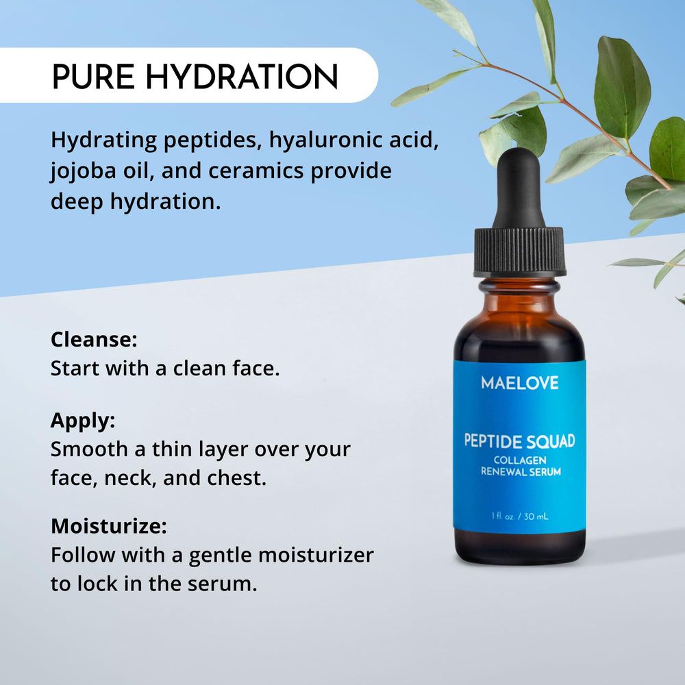 MAELOVE mezcla botánica calmante con aloe y té verde para suavizar irritaciones.