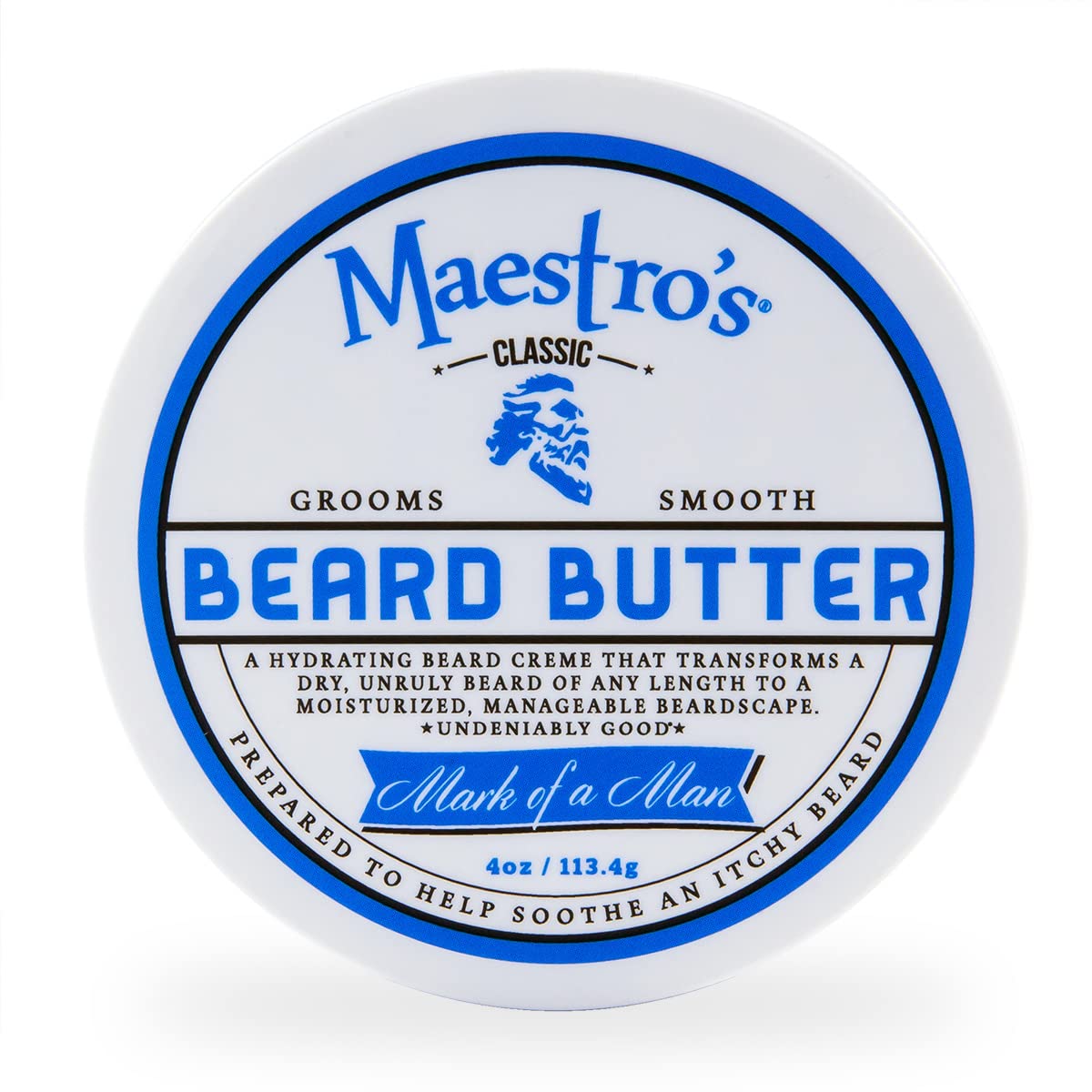Mantequilla para barba Maestro's Classic con fragancia cítrica, suaviza barba y cuida la piel