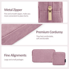 MAGEFY bolsa maquillaje con cremallera superior para seguridad.