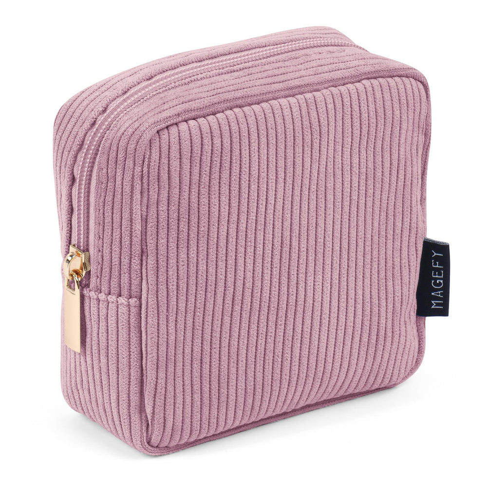 MAGEFY bolsa maquillaje mini rosa, ideal para llevar en el bolso.