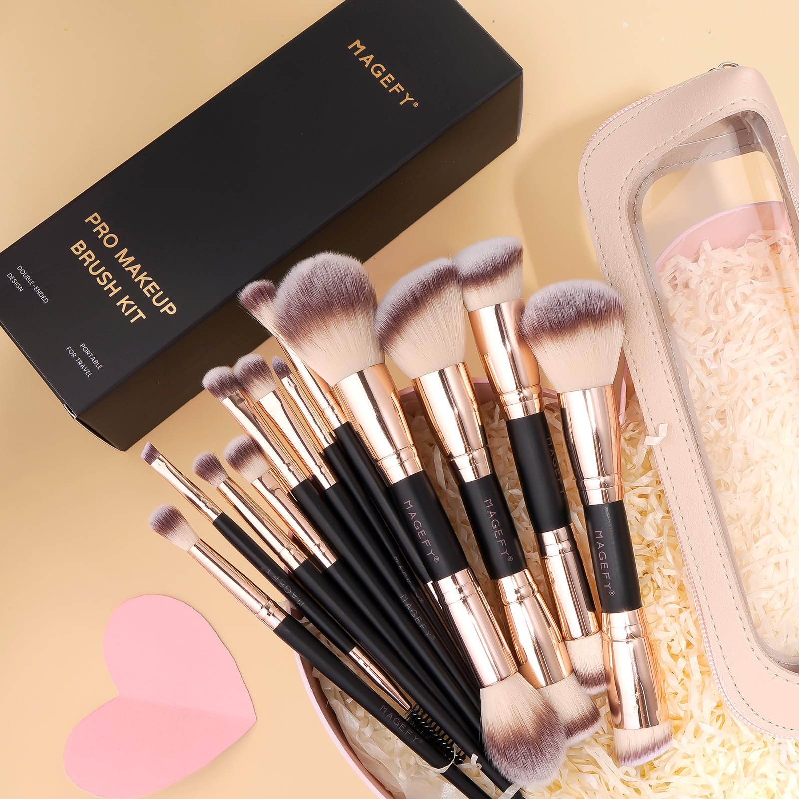 Brochas MAGEFY para sombras de ojos, difuminado suave y preciso