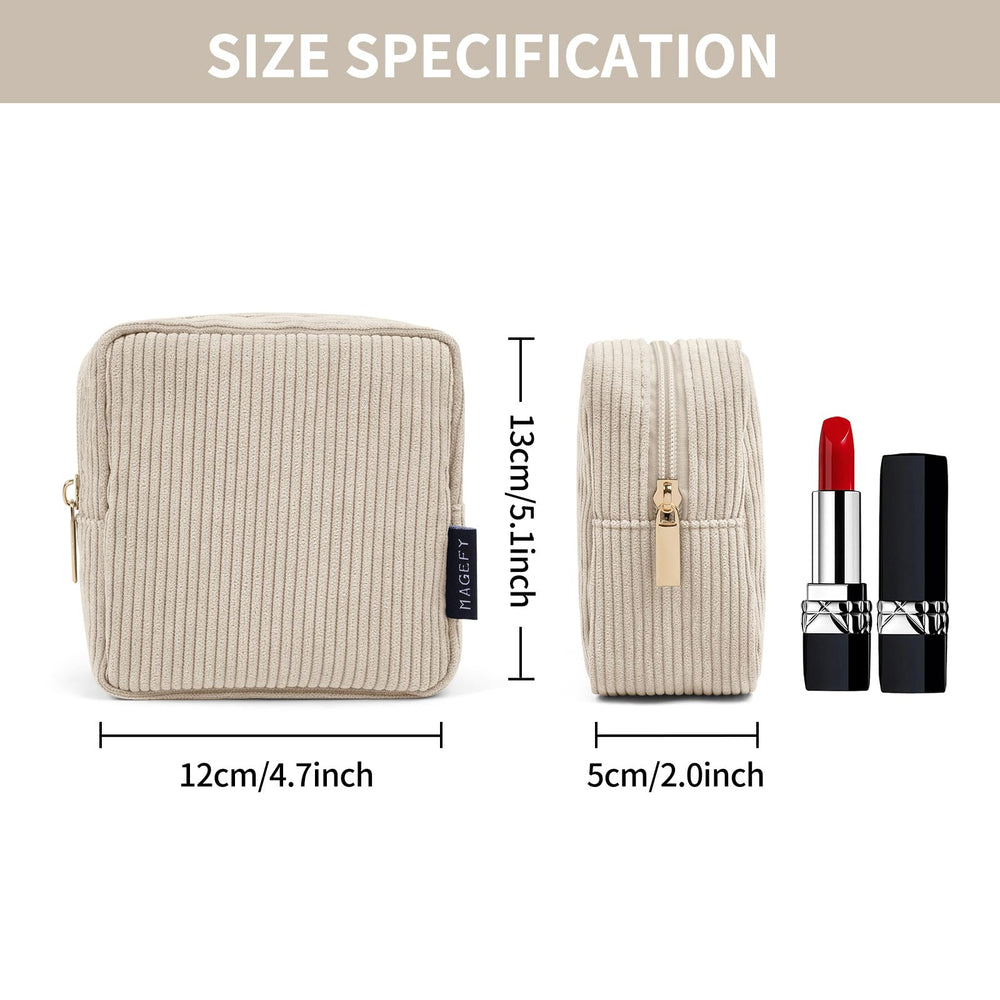 magefy cartera de maquillaje compacta para bolso, ideal para viajes y citas.