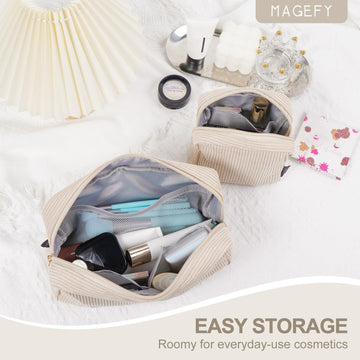magefy diseño pana beige para viaje, fácil de guardar en cualquier bolso.