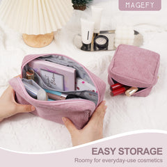 MAGEFY estuche con bolsillos interiores dobles para organizar cosméticos