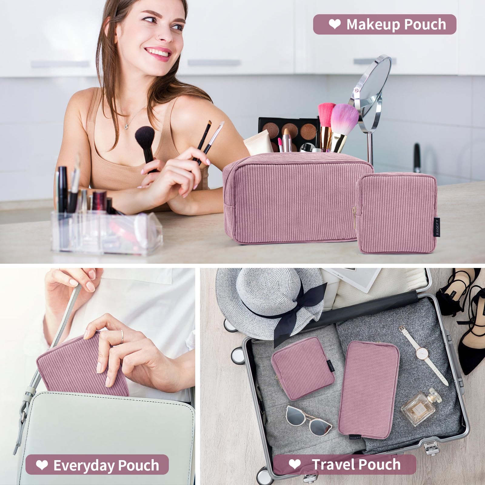 MAGEFY estuche maquillaje de varios colores para estilo personal