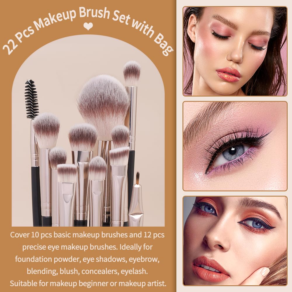 Pinceles de polvos MAGEFY para fijar maquillaje.