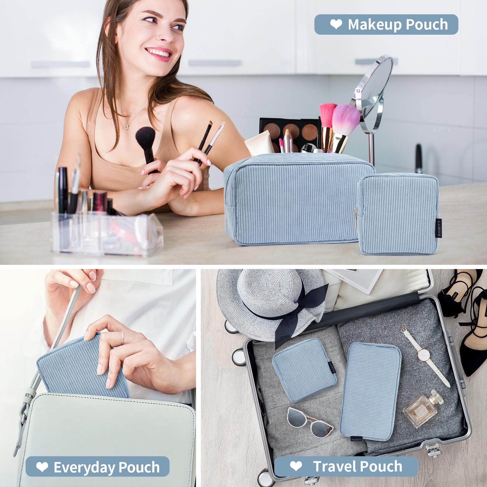 La bolsa de maquillaje MAGEFY como regalo práctico para amigas y familiares.