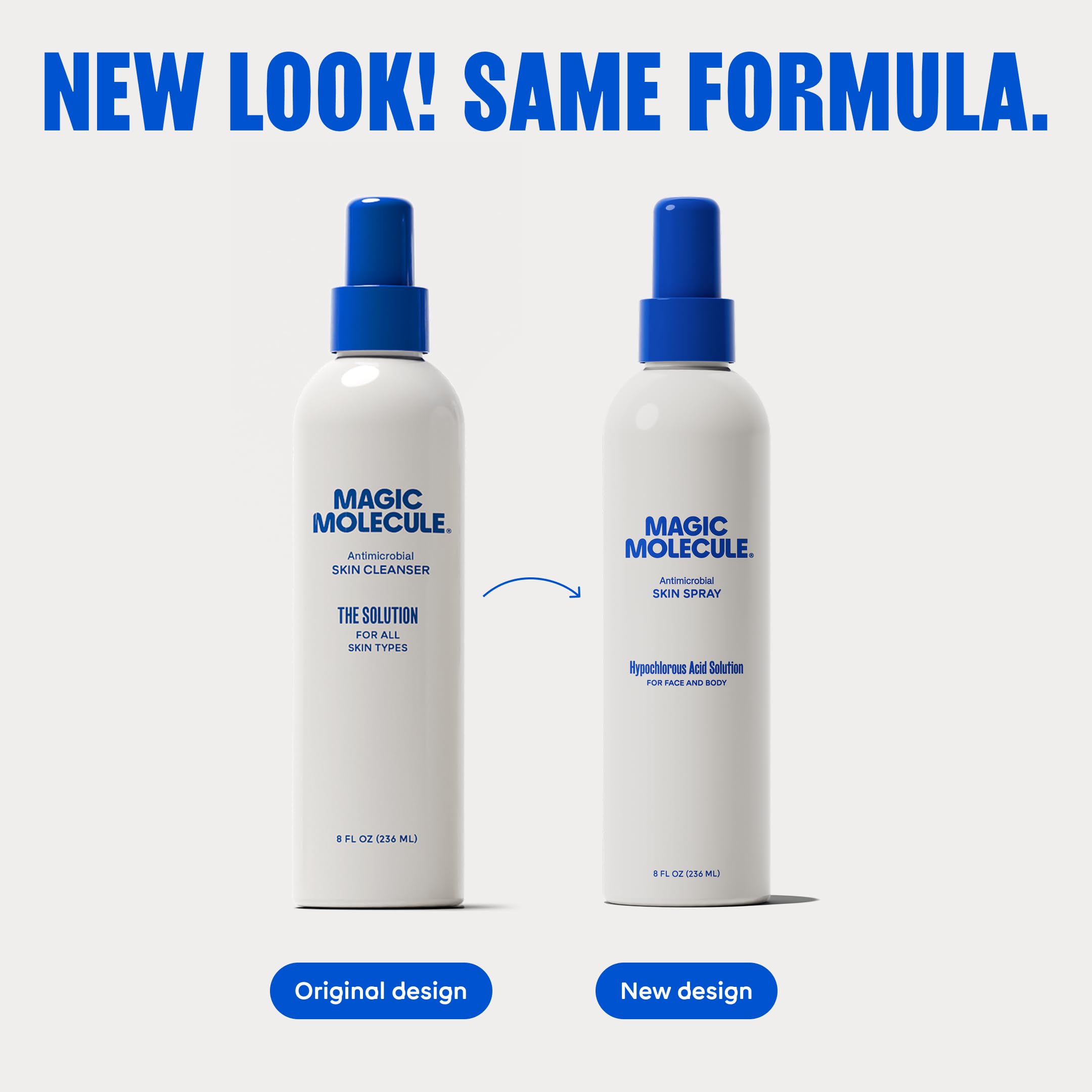 Magic Molecule spray en mano, uso diario para piel sensible
