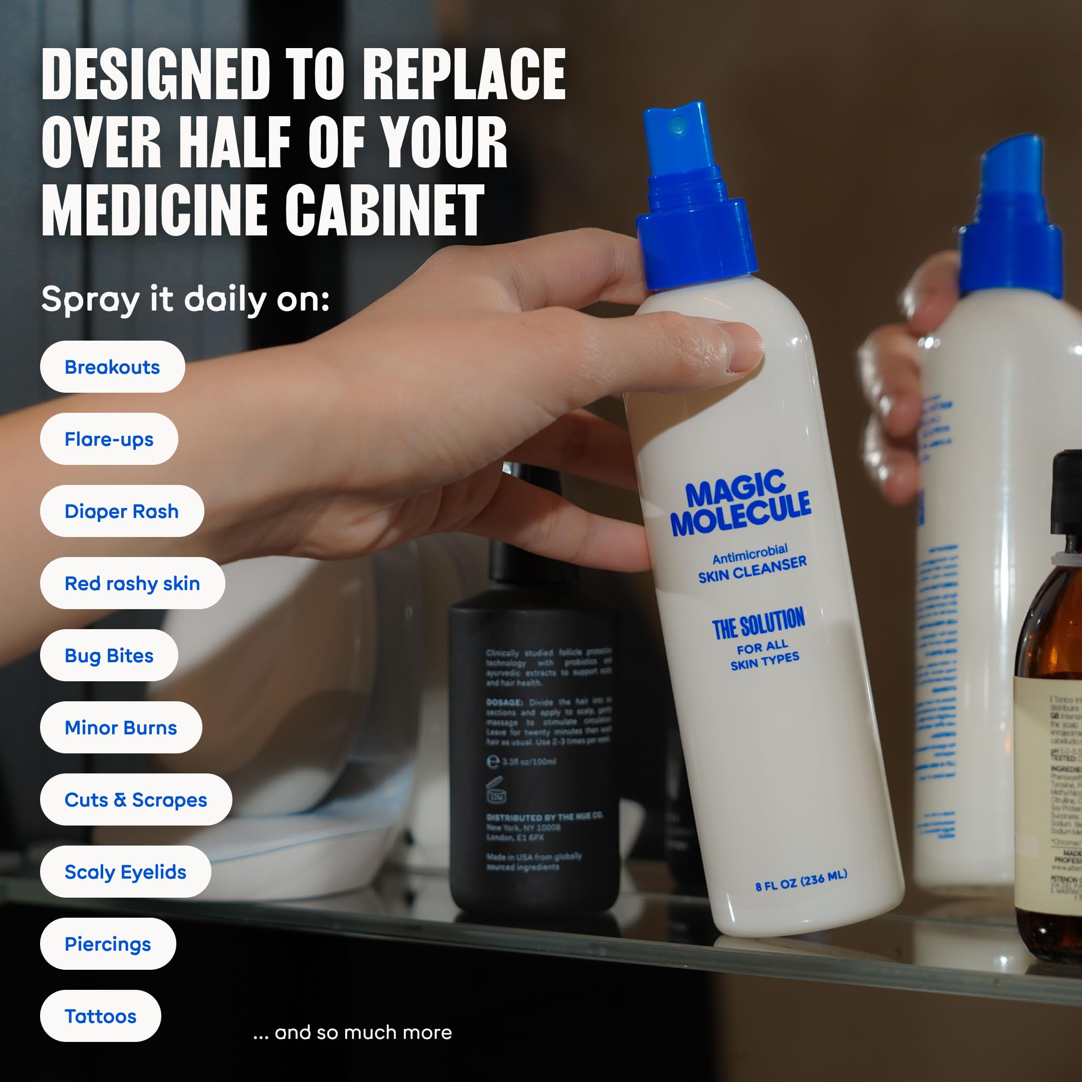 Magic Molecule spray-reduccion-enrojecimiento y apoyo a la curación suave