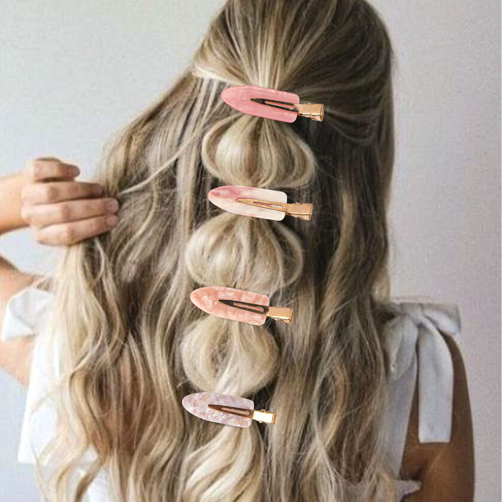 Magicsky pinzas cinco colores con opalo rosa para combinar con el look