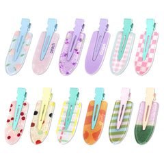 Pinzas Magicsky planas sin pliegues, 12 piezas, ideales para maquillaje