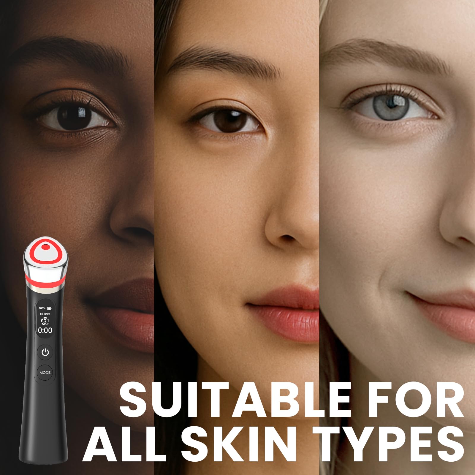 Magivol Face Lift 8 en 1, gel conducteur hydratant inclus assure confort et efficacité.