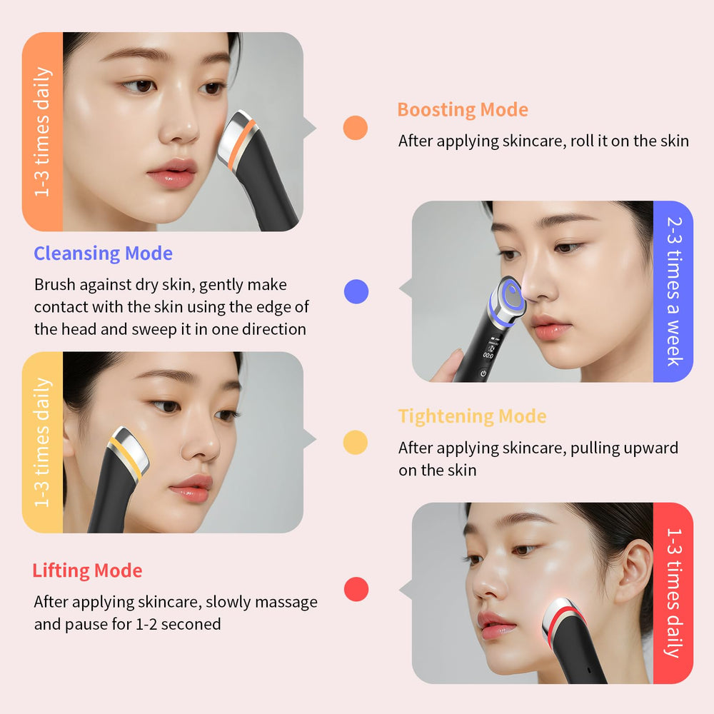 Magivol Face Lift 8 en 1, LED ambre pour un teint plus lumineux et uniforme.
