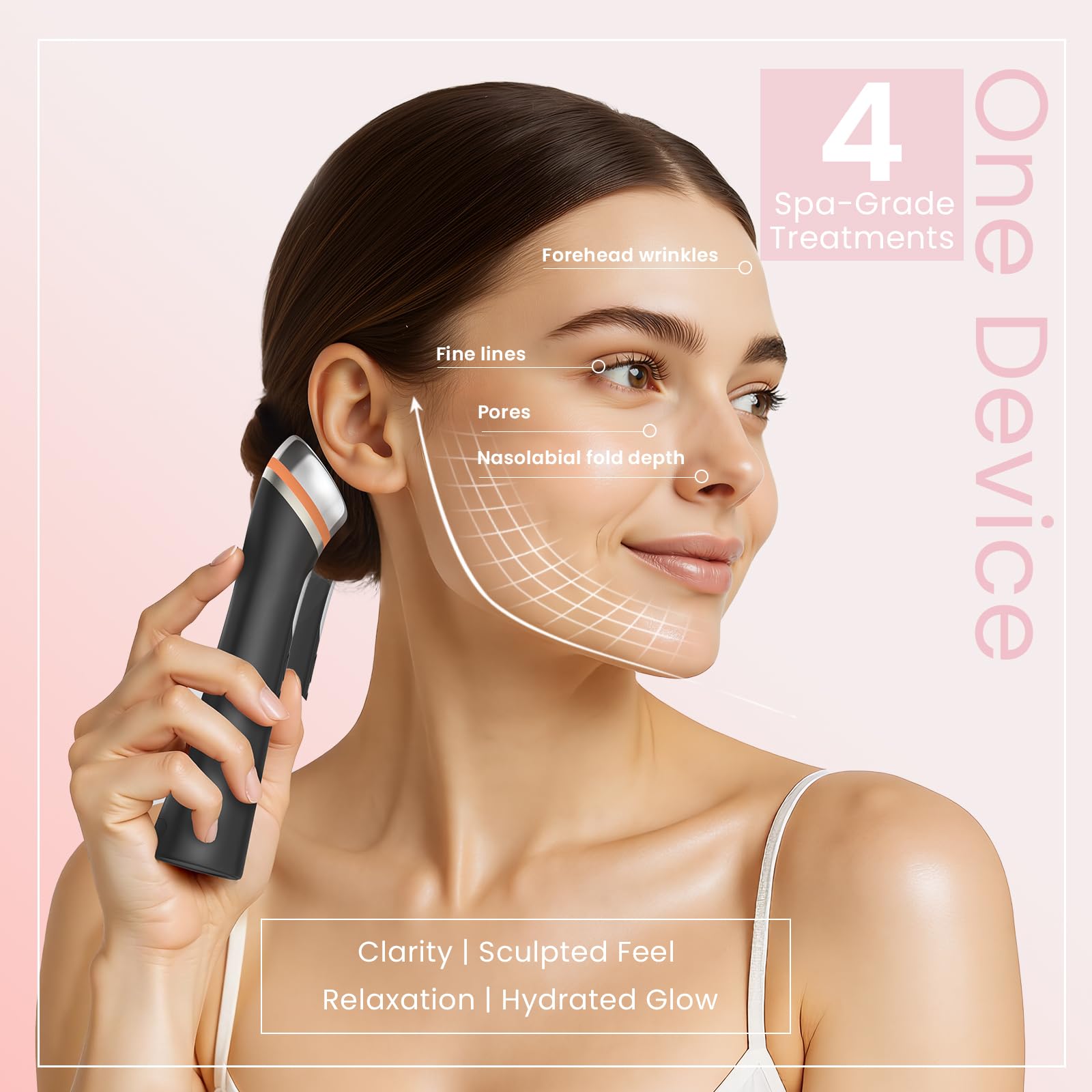 Magivol Face Lift 8 en 1, LED jaune pour améliorer la microcirculation cutanée.